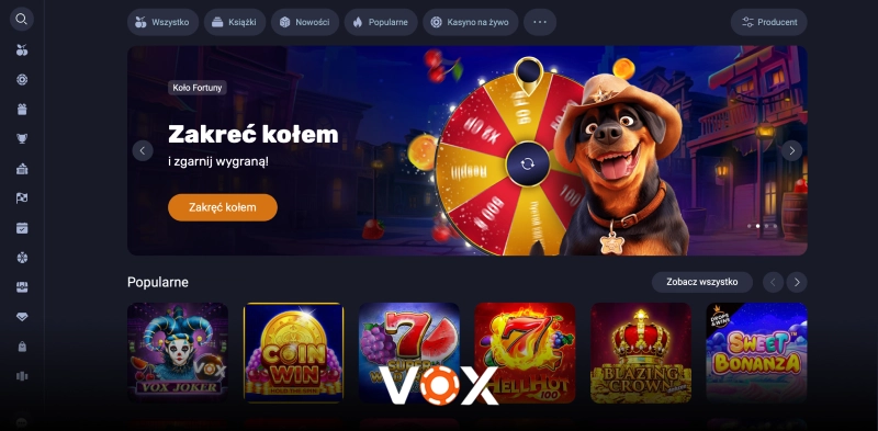 Vox Casino – tysiące slotów z darmowymi spinami